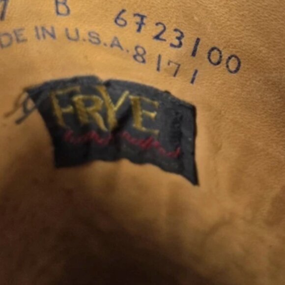 Vintage FRYE 8171 Campus Boots horse stitching black label 70s 7 - Picture 8 of 15